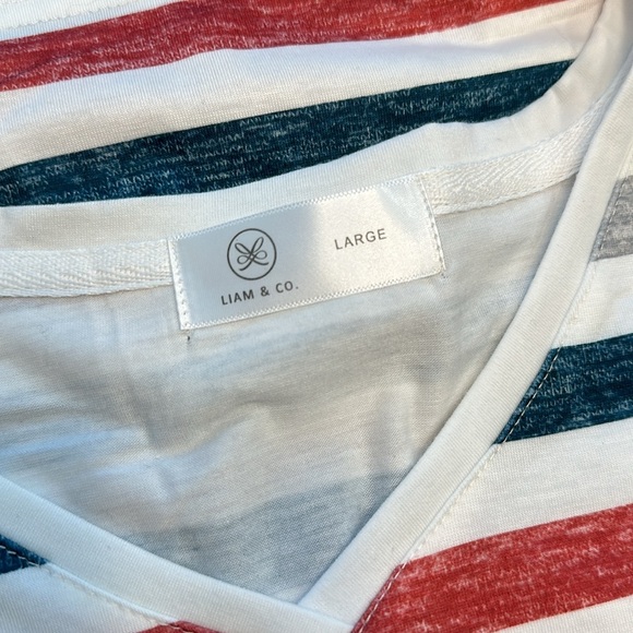 Liam & Co. Striped Short Sleeve Multi colored Shirt - Picture 5 of 6